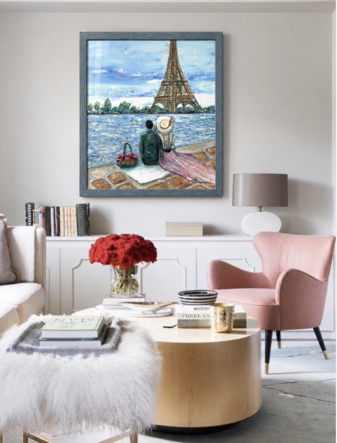 Interior visualisation of Paris for Two by Marina Stognieva in a frame